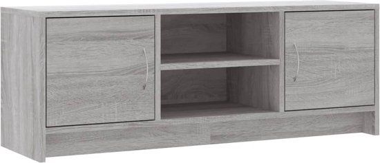 vidaXL Tv-meubel - 102x30x37,5 cm - bewerkt hout - grijs sonoma eikenkleurig