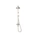 Crosswater Belgravia opbouw regendoucheset – Ø20 cm hoofddouche – ronde handdouche – glijstang – nikkel geborsteld