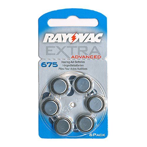 Rayovac RAHA675 Extra Advanced batterijen voor gehoorapparaten (verpakking van 6 stuks)