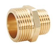 BT SELECTION Schroefdraad Koppeling Mannelijk Verminderd Onbehandeld Messing Diameter 26 x 34 (1") - 20 x 27 (3/4")