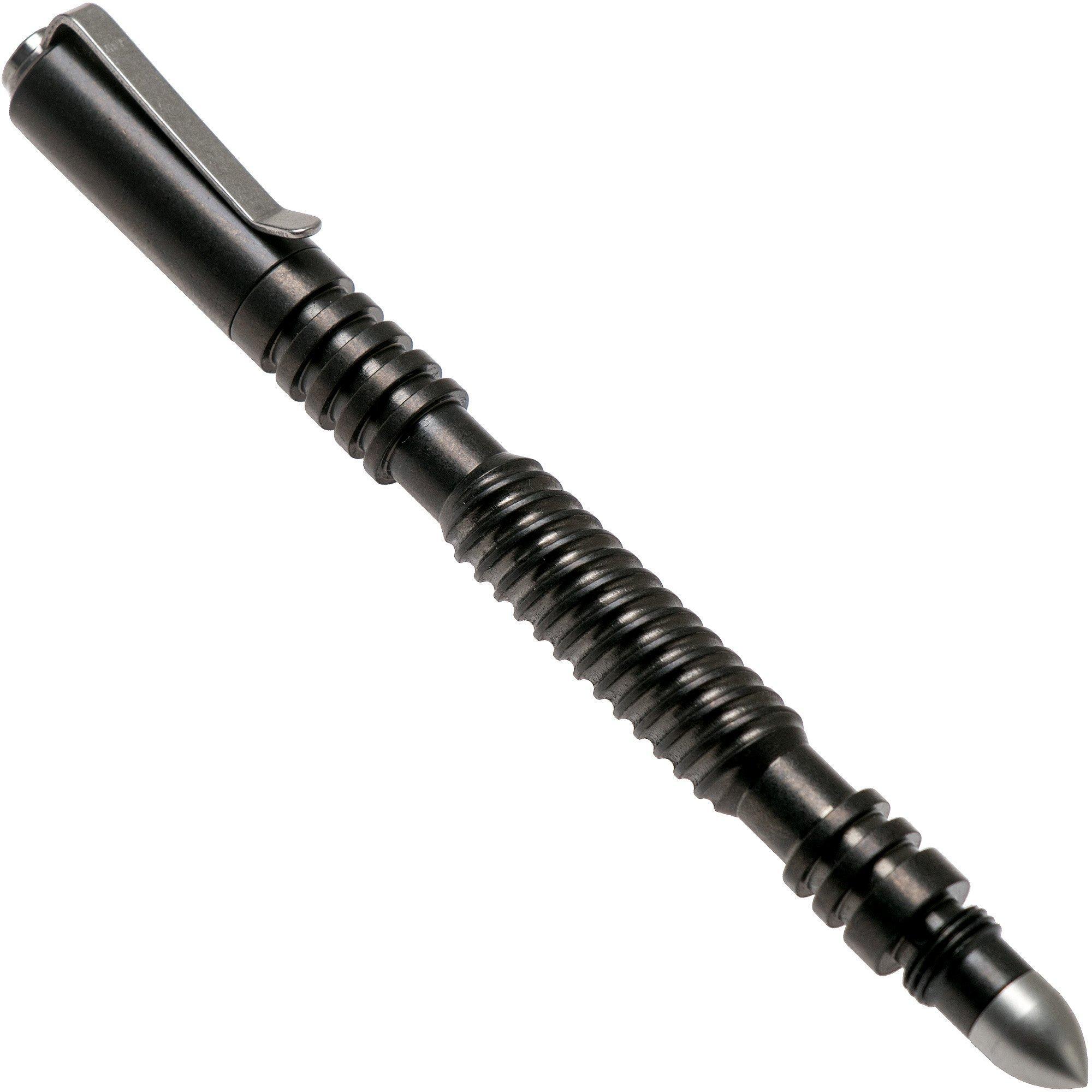 Rick Hinderer Rick Hinderer Spiral Investigator Pen Stainless Steel, Stonewash Black DLC, tactische pen