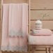 PETTI Artigiani Italiani - Serviettes de bain en tissu éponge 100% coton, set de serviettes 1+1, 2 pièces, 1 serviette pour le visage et 1 serviette, rose