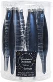 KSD 3 stuks Pegel glas glans-mat diameter 3x15cm nacht blauw