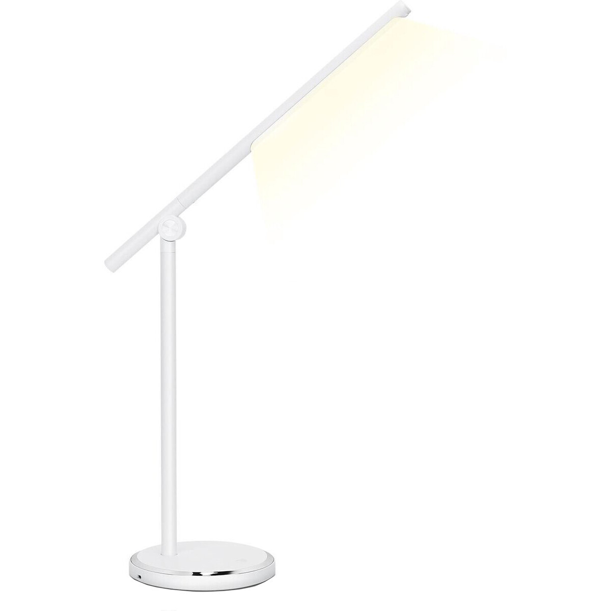 BES LED LED Tafellamp - Aigi Libo - 8W - USB Oplaadfunctie - Aanpasbare Kleur - Dimbaar - Rechthoek - Mat Wit - Aluminium