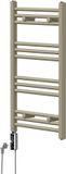 LuxeBath | Elektrische handdoekradiator 300 W Sahara, recht model met zijdelingse aansluiting, 500 x 800 mm, staal, beige