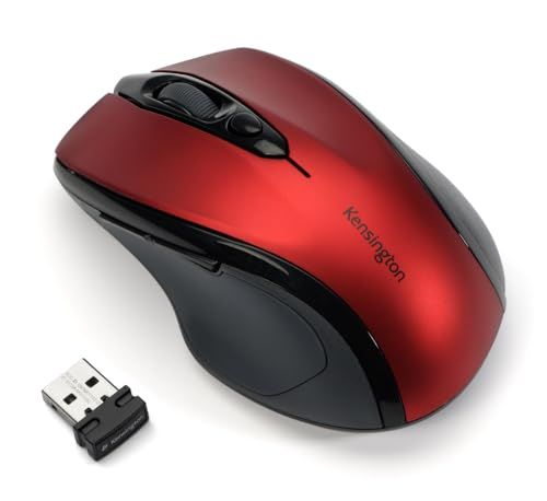 Kensington ProFit Mid-Size Draadloze Muis, Rood, K72422WW