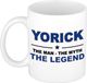 Bellatio Decorations Naam cadeau Yorick - The man, The myth the legend koffie mok / beker 300 ml