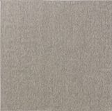 benuta tapijt voor binnen en buiten Iowa Lichtgrijs 195x195 cm woonkamer Vierkant Effen Modern Korte pool Scandinavisch