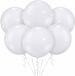 Amscan Mega ballon 90 cm diameter - 6x - wit - feestdecoratie - geschikt voor helium