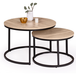 Idmarket - Lot De 2 Tables Basses Gigognes Detroit Rondes 54/70 Design Industriel