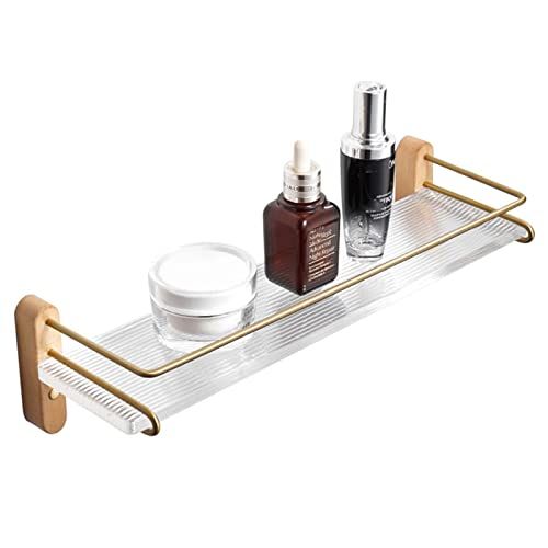 YEAPA Douchemand Houten Douche Caddy Wandmontage Douche Caddie Geen Boren Lijm Anti Roest Voor Toilet Badkamer C 40cm Kleur B Maat 30cm