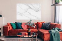 Poster Marbre - Structure - Blanc - Gris - Pierre - Aspect marbre - 120x90 cm
