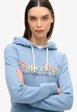 Superdry Rainbow sweat à capuche avec imprimé logo Femme Tidal Blue Coton/Polyester