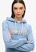 Superdry Rainbow sweat à capuche avec imprimé logo Femme Tidal Blue Coton/Polyester