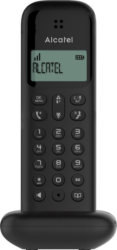 Alcatel D285S single draadloze huistelefoon voor de vaste lijn - zwart
