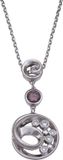 Orphelia Hanger + Ketting Circel Rhodolite Zirconium ZH-4493