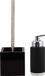 MSV set d'accessoires de salle de bain - noir - distributeur de savon et brosse WC/toilette