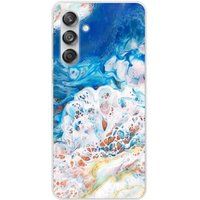 Samsung Galaxy M55 5G Marbre ocean bedrukt siliconen hoesje