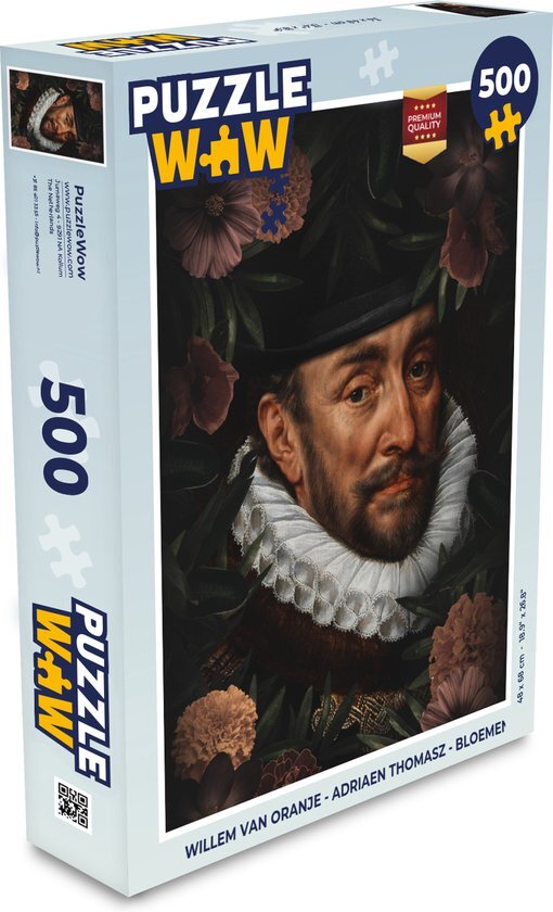 MuchoWow Puzzel Willem van Oranje - Adriaen Thomasz - Bloemen - Legpuzzel - Puzzel 500 stukjes