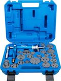 BGS Remzuiger terugstelset | pneumatisch | 22-dlg | Werkdruk 5 tot max. 8 bar, 21 terugsteladapters, links/rechts draaien, voor remklauwen met handremfunctie