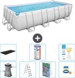 Bestway Rechthoekig Power Steel Zwembad - 488 x 244 x 122 cm - Grijs