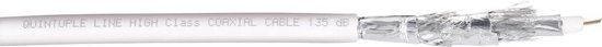 BKL Electronic 0806014/F Coaxkabel Buitendiameter: 8.20 mm 75 Ω 135 dB Wit 100 m