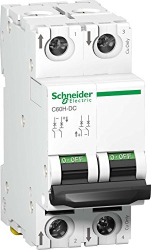 Schneider A9N61531 stroomonderbreker C60H-DC, 2P, 16A, C karakteristiek