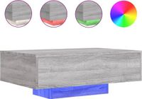 vidaXL Salontafel met LED-verlichting 85x55x31 cm grijs sonoma eiken