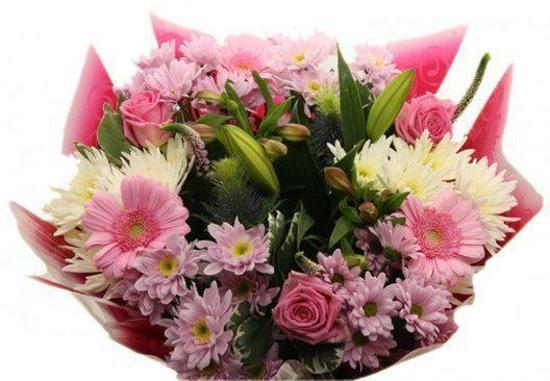 Regioboeket.nl Bloemen boeket XL roze Boeket roze bloemen XL