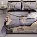 PETTI Artigiani Italiani - Sprei voor Frans bed, 220 x 260 cm, 100 g/m², omkeerbaar, voor Frans bed, licht dekbed, grijs marmer, 100% Made in Italy