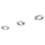 Zarivy Set van 3 oscillerende inbouwringen 9 cm mat nikkel