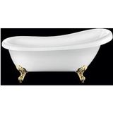 Richmond Baignoire sur pieds rétro Richmond blanche 155 cm pieds d'aigle dorés