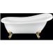 Richmond Baignoire sur pieds rétro Richmond blanche 155 cm pieds d'aigle dorés
