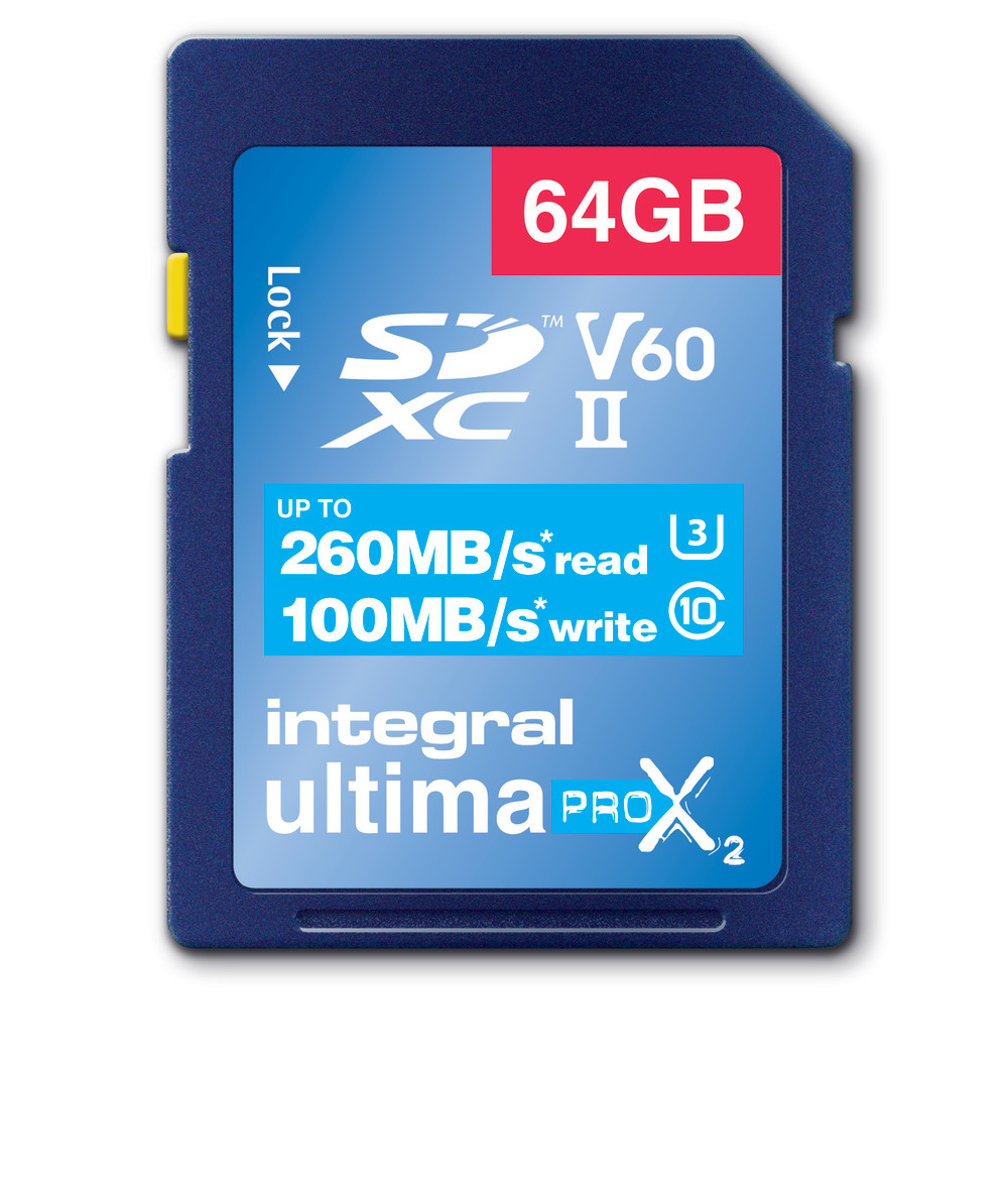 Integral 64GB ULTIMAPRO X2 SDXC 260/100MB UHS-II V60