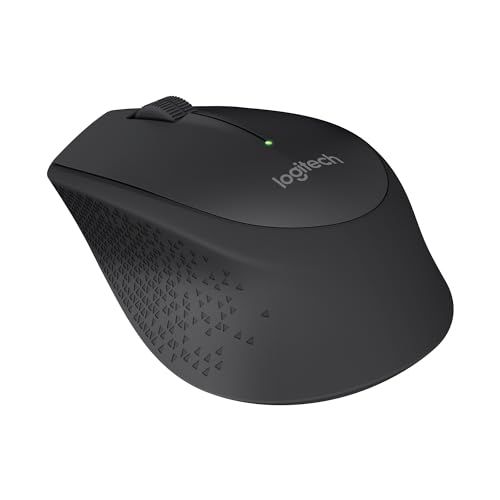 Logitech M280 Draadloze Muis, 2,4 GHz met USB-Nano-Ontvanger, 1000 DPI Optische Tracking, 3 Knoppen, 18 Maanden Batterij, Compatibel met PC, Mac, Laptop, Chromebook - Zwart