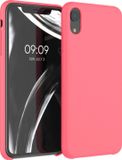 kwmobile telefoonhoesje geschikt voor Apple iPhone XR - Hoesje met siliconen coating - Smartphone case in neon koraal