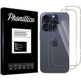 Phonillico® iPhone 14 PRO Gehard Glas Achterkant [Pack 2]