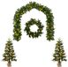 vidaXL Mini-kerstbomenset 60 cm 125 LED's Warmwit PVC en PE Groen