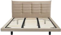 Vente-unique Bedframe stof beige 180 x 200 cm
