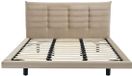 Vente-unique Cadre de lit tissu beige 180 x 200 cm