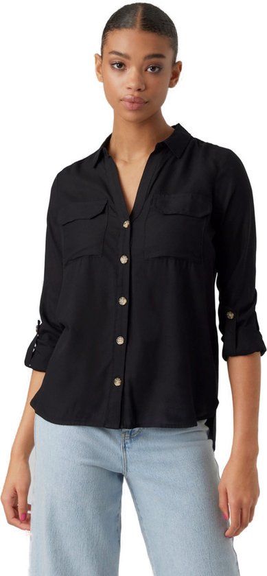 Vero Moda VMBUMPY Blouse - Black - Women's Size L