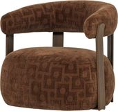 WOOOD Foon Fauteuil - Structuurstof - Bruin
