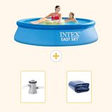 Intex Rond Opblaasbaar Easy Set Zwembad - 244 x 61 cm - Blauw