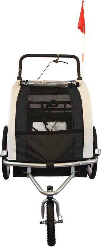 Viking Choice Fietskar voor 2 kinderen - Zwart - Met schokbreker - 40 kg draagvermogen