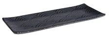 APS 84906 dienblad "Dark Wave", zwart, melamine, 12 cm x 29 cm x 1,5 cm