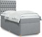 Maison Exclusive - Boxspringbed met matras, lichtgrijs, 90x190 cm, textiel