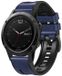 By Qubix Qubix - 26mm Quickfit Horlogeband Leer & Siliconen - Blauw - Geschikt voor Garmin Fenix 8 / 8 Pro (51mm)