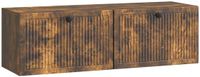 vidaXL Wandmontage TV-kast Gerookt eiken 98 x 31 x 30 cm Bewerkt hout