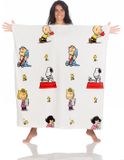 Kanguru Momonga Peanuts plaid 120 x 120 cm Polyester Multi kleuren