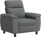 vidaXL Bank Donkergrijs 95 x 90 x 95 cm Stof